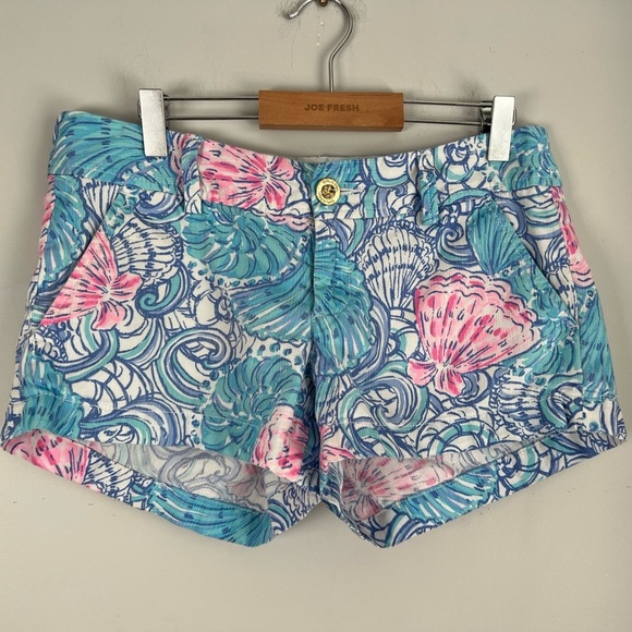 Lilly Pulitzer Blue Haven Raising Shell Walsh Shorts Size 2 - Picture 1 of 6